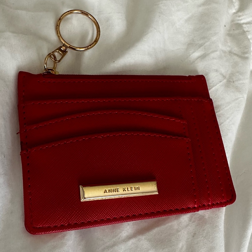Anne Klein RED Skinny Card & Id Case
